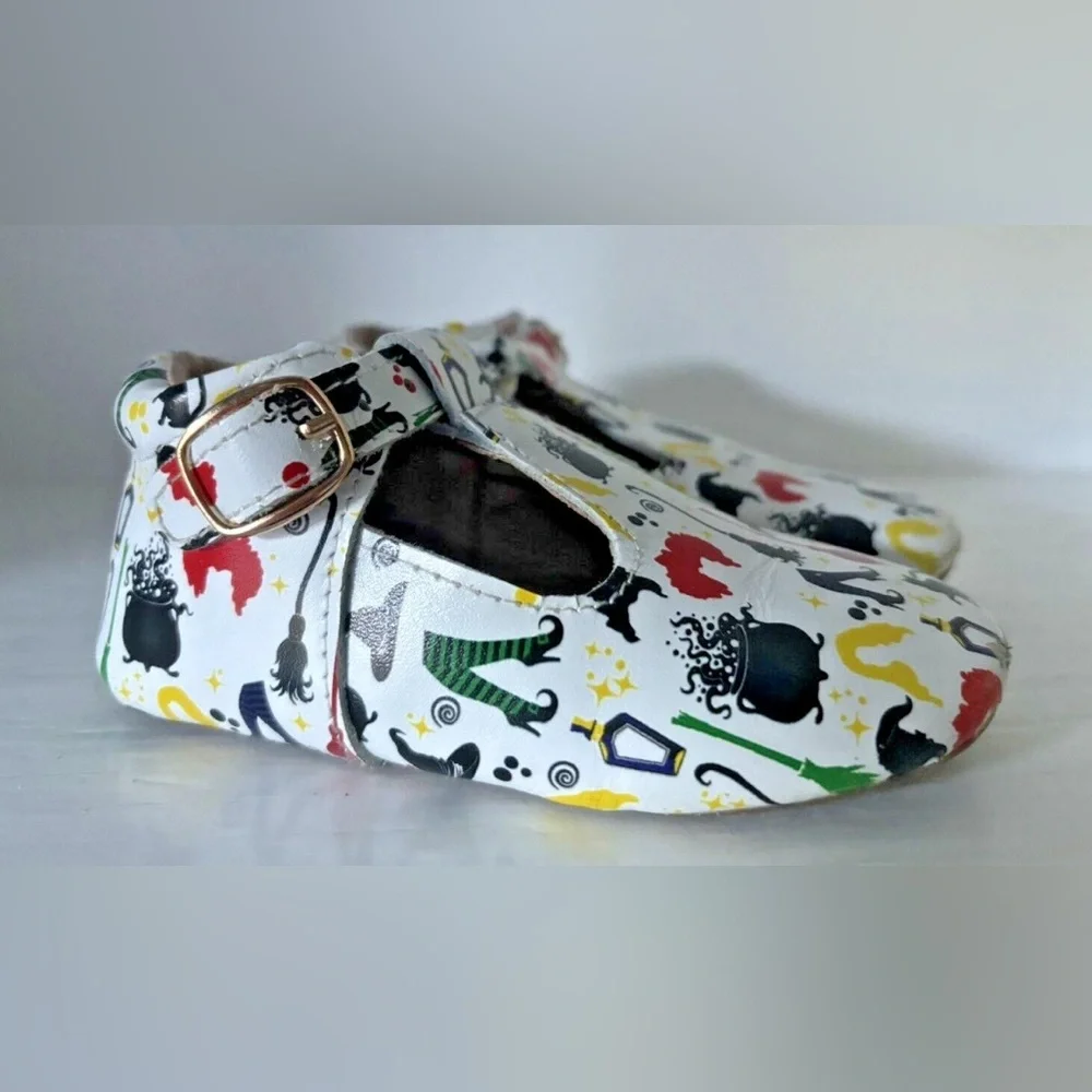 MONKEY FEET Kids Shoes Size 18-24 M Moccasin Mary Janes HOCUS POCUS Halloween